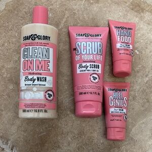 Soap & Glory Pink and Cream Body Care Collection bundle NEW!